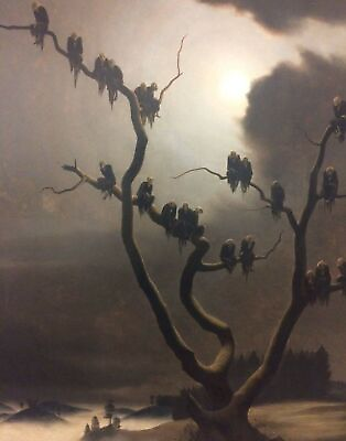 #ad Ghosts on a Tree by Franz Sedlacek art painting print $10.99
