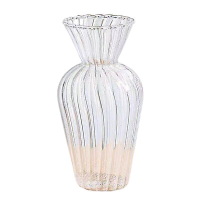 #ad Home Vase Eco friendly Stripe Home Decor Glass Vase Home Decor $8.60