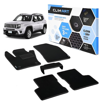 #ad CLIM ART Floor Mats All Weather Liners for 2015 2024 Jeep Renegade Black Black $94.49