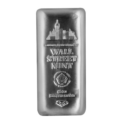 10 oz Wall Street Mint .999 Silver Bar 10 Troy Oz. Silver Bullion #A513 $262.99