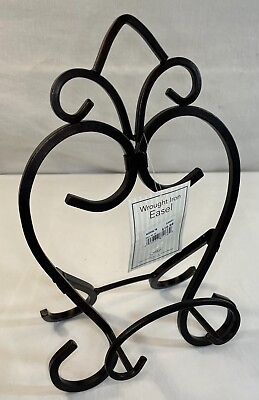#ad Fetco Home Decor Celia Wrought Iron Table Top Easel 8x13 Mint Condition $13.95
