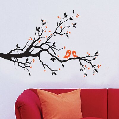 #ad Branch With Lovely Birds Removable Bedroom Art Mural Vinyl Wall Sticker $12.99