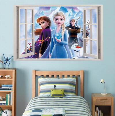 #ad Frozen 2 Window Decal Wall Sticker Bedroom Decor Art Mural Disney Movie W113 $14.99