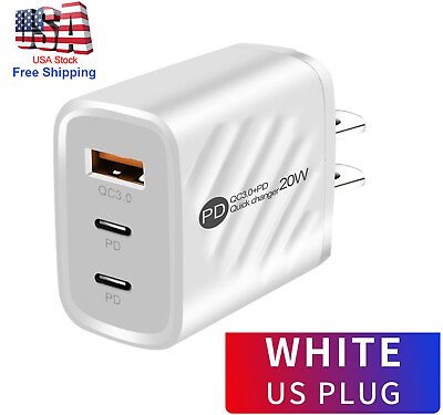 #ad USB C Wall Charger 20W Fast Block Type C Charging Cube For iPhone iOS amp; Android $4.59