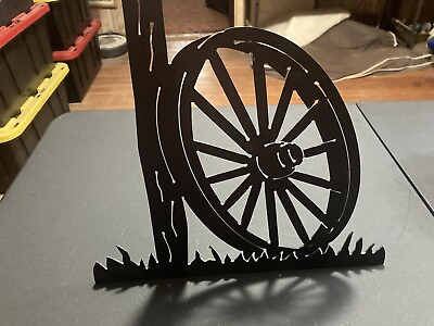 #ad metal wall art home decor Wagon Wheel Wall Mount Approximately 13x13” $29.99