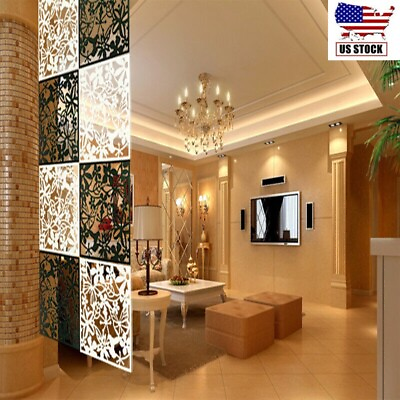 12x Hanging Room Divider White Screen Partition Panel Curtain DIY Bedroom Decor $26.78