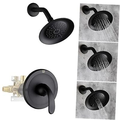 #ad Matte Shower Only Faucet Set Bathroom Rain Mixer Black Shower Faucet A $106.15