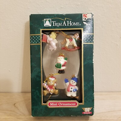 #ad Kmart Trim A Home Mini Ornament 5 Pack New Old Stock $12.99