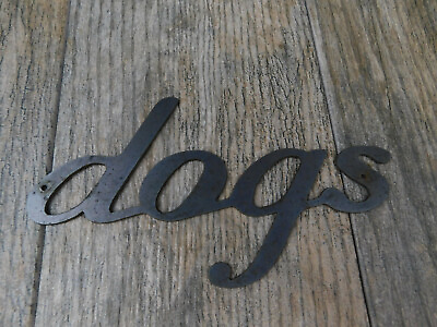 DOGS Metal Wall Art Word Metal Sign Decor Steel rustic DIY CRAFT supplies Pets $13.95
