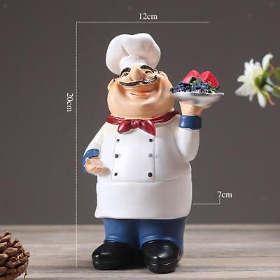 #ad #ad Resin Chef Restaurant Chef Statue Home Kitchen Ornament Figurine Table Decor $21.37