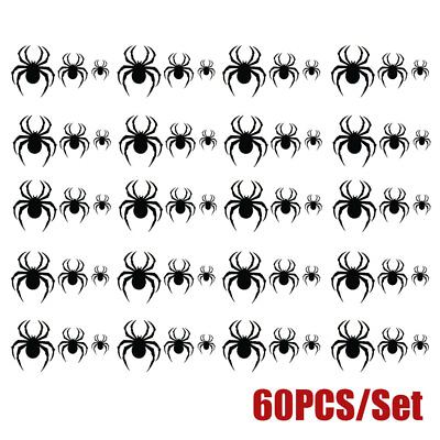 #ad Halloween Wall Decorations DIY Halloween Party Supplies 3D Plastic Spider Decor $11.88