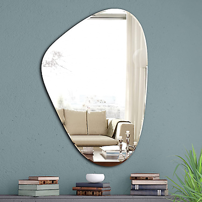 #ad Irregular Mirror Wall Decor.Modern Frameless Asymmetric Beveled Decorating Mirro $67.50