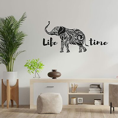 #ad Life Time Elephant Quote Animal Wall Art Stickers for Kids Home Room Decals $18.00