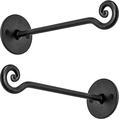 #ad #ad Plant Hanger Swirl Hook Hand Forged Heavy Duty Wrought Iron Wall Decor $22.29