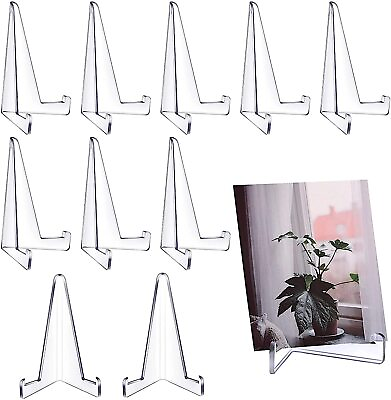 #ad Acrylic Card Stands Crystal Clear Transparent Ideal For Home Display Events $7.50