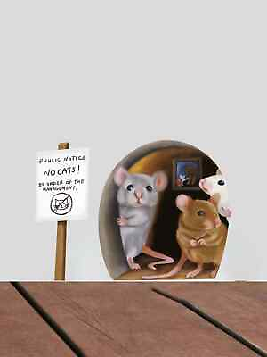 Funny Mouse Hole Wall Stickers Bedroom Kitchen Baseboard Home Decoration 3d $4.87