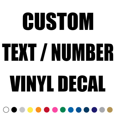 #ad Custom Text Decal Car Truck Lettering Business Name Number Vinyl Sign Decals $9.95