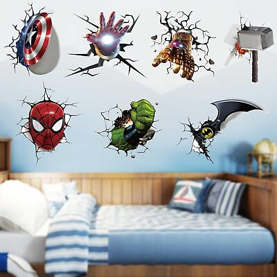 #ad 3D Wall Decals Poster for Kids PVC Self Adhesive Wall Decor Stickers for Boys K $30.59