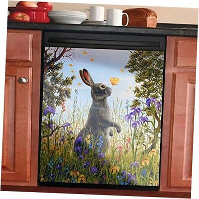 #ad Bunny Home Kitchen DecorativeRabbit Butterfly 23x17inch Magnetic Rabbita $48.23