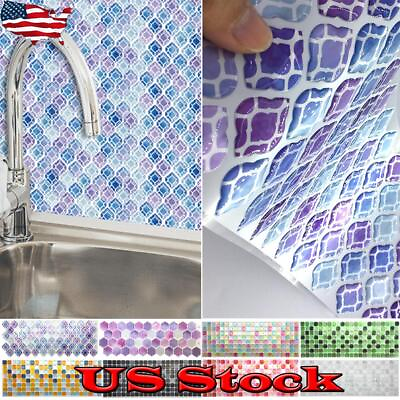 #ad 3D Wall Stickers Self Adhesive Waterproof Tile Art Decals Kitchen DIY Home Decor $8.09