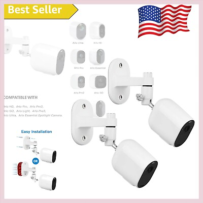 #ad Strong Adhesive Tape Wall Mounts for Arlo Cameras 2 Pack Indoor Outdoor Set $27.99