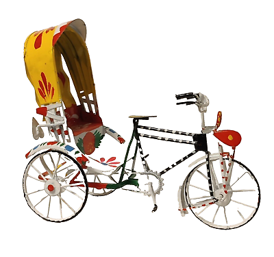 #ad Traditional Tricycle Rickshaw Antique Art Table Décor Home Studio Desk $24.99