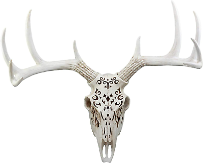 #ad Ebros Large Vintage Filigree Design Buck Deer Head Skull Wall Decor 3D Art Hangi $101.55