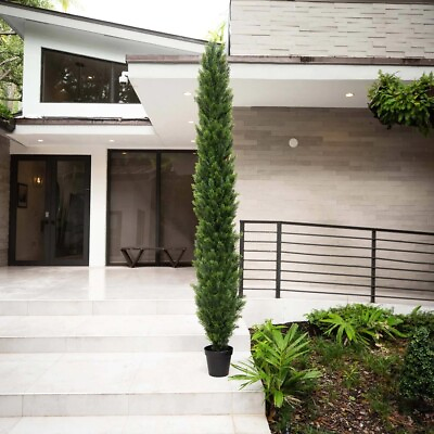 #ad 8#x27; Topiary Cedar Pine Artificial Tree Home Decor UV Indoor Outdoor Retail $451 $179.00