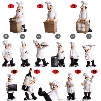 #ad #ad Chef Figurines Ornament Resin Home Country Cottage Kitchen Decoration Statue $24.99