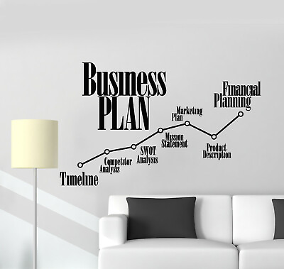 #ad Vinyl Wall Decal Office Business Timeline Marketing Financial Stickers g1890 $49.99