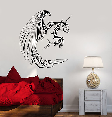 #ad Vinyl Decal Unicorn Fantasy Myth Girl Room Wall Stickers Mural ig3468 $28.99