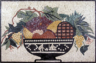 #ad Kitchen Fruit Bowl Celtic Healthy Home Decor Marble Mosaic $361.00