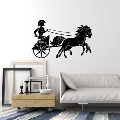 #ad Vinyl Wall Decal Rider Chariot Ancient Greek Antiquity Home Stickers ig5816 $69.99