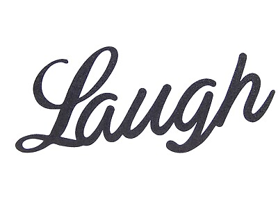 #ad Laugh Word Art Sign Home Kitchen Decor Wall Hanging Cursive Script Typography $10.99