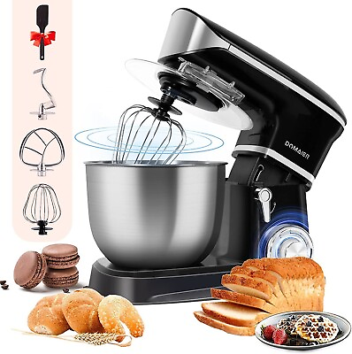Big Size Household Electric Stand Mixer with 5.5 QT Bowl 6 Speed 600W $69.89