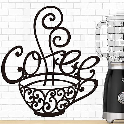 #ad Metal Wall Coffee Sign Hanging Wall Art for Coffee Bar Apartment Living Room $18.25