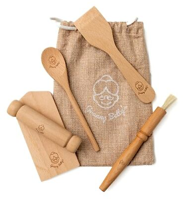 #ad Kids Cooking Utensils Set – 5 Pcs Kids Baking Set with Chopping Board Spoon S... $31.09