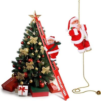 #ad #ad Animated Musical Santa Claus Electric Climbing Ladder Christmas Decor Kids Doll $6.95