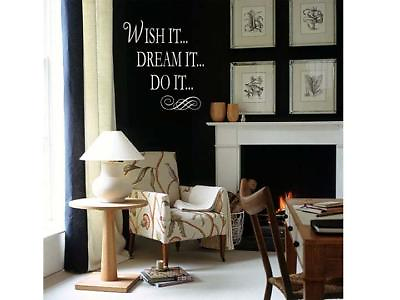 #ad WISH DREAM Home Bedroom Vinyl Wall Art Decal Decor Words Lettering $14.03
