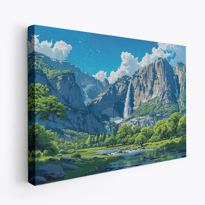 #ad Beautiful Yosemite National Park 2 Horizontal Canvas Wall Art Prints Pictures $84.99