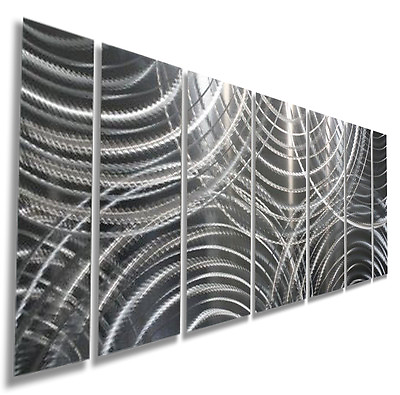 Abstract Modern 3D Metal Wall Art Silver Contemporary Decor by Jon Allen $375.00