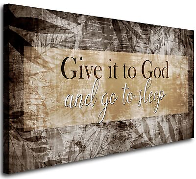 #ad Canvas Wall Art for Bedroom Christian Quote Sayings Wall Decor Give it to God... $157.38