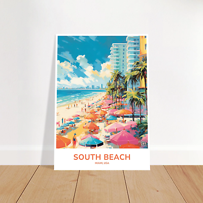 #ad Miami South Beach Print South Beach Wall Art Miami Beach Wall Art Art Deco $32.23