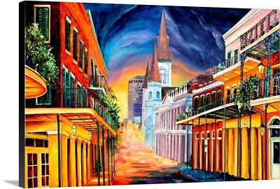#ad Happy New Orleans Canvas Wall Art Print New Orleans Home Decor $49.99