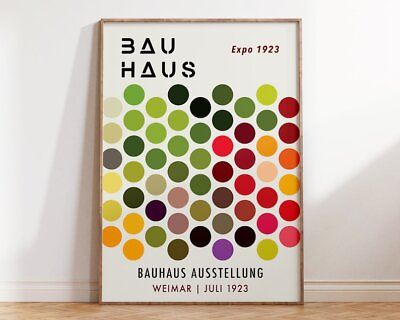 #ad Bauhaus Poster Abstract Wall Art Mid Century Modern Wall Art Decor Unfamed $23.99