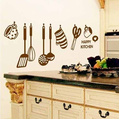 #ad Beautiful Kitchen Vinyl Multicolor Wall Sticker For Wall Decor Decal $33.99