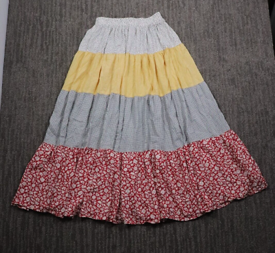 #ad #ad Vintage On The Verge Skirt Womens M Tiered Prairie Multicolor Cottagecore USA $34.00