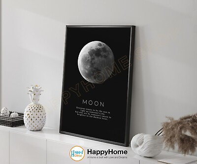 #ad #ad Moon Wall Art Someone#x27;s Moon To Brighten In The Darkest Hour Print Home Art P743 $215.60