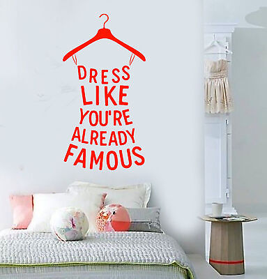 #ad Vinyl Wall Decal Quote Fashion Shopping Words Girl Room Decor Stickers 1464ig $69.99