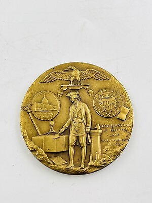 #ad 1793 Bicentennial Cornerstone Of Capitol Laid Oversized Bronze Medallic Art Co. $59.99